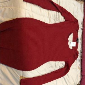 Burgundy Cross Back Gown